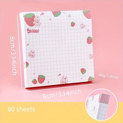 Fruit Cartoon Memo Stickers Fun for Notes 5 Designs