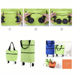 Foldable Handbag Small Cart Large Supermarket Shopping Bag