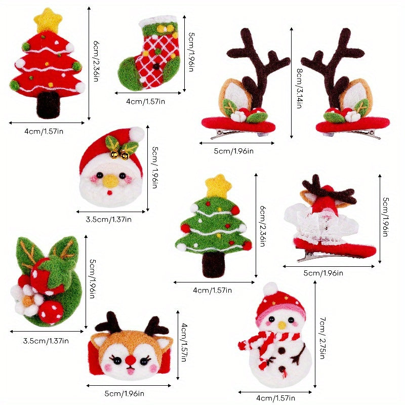 10pcs Wool Needle Felting Kit For Beginners Christmas DIY Art Craft