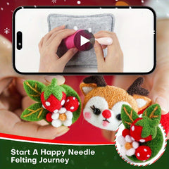 10pcs Wool Needle Felting Kit For Beginners Christmas DIY Art Craft