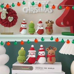 Christmas Crochet Material Package Snowman DIY Ornaments