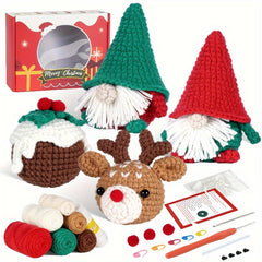 Christmas Crochet Dwarf DIY Kit Ornaments Gift Set
