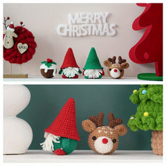 Christmas Crochet Dwarf DIY Kit Ornaments Gift Set
