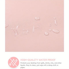 Pink Waterproof PVC Desk Mat Mouse Pad