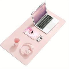 Pink Waterproof PVC Desk Mat Mouse Pad