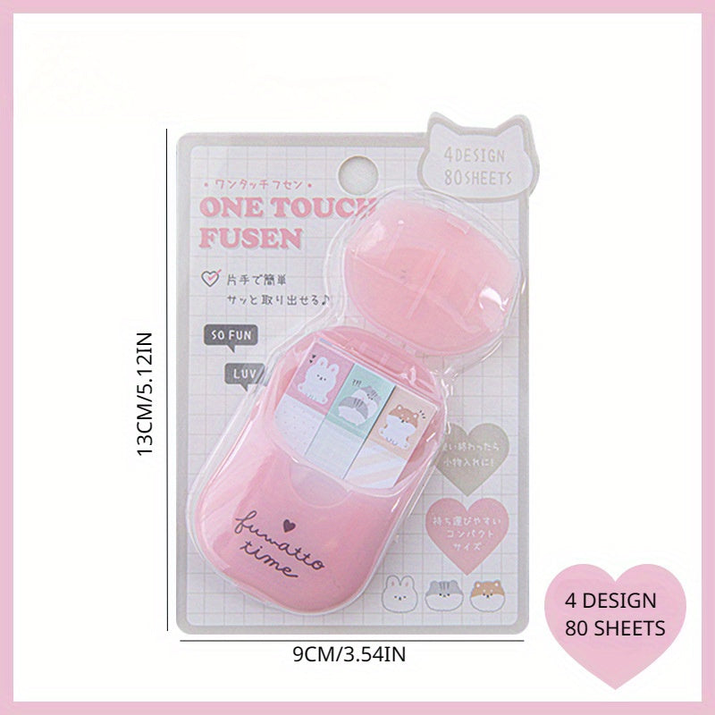 Cartoon Mini Portable Index Notes Sticky Set