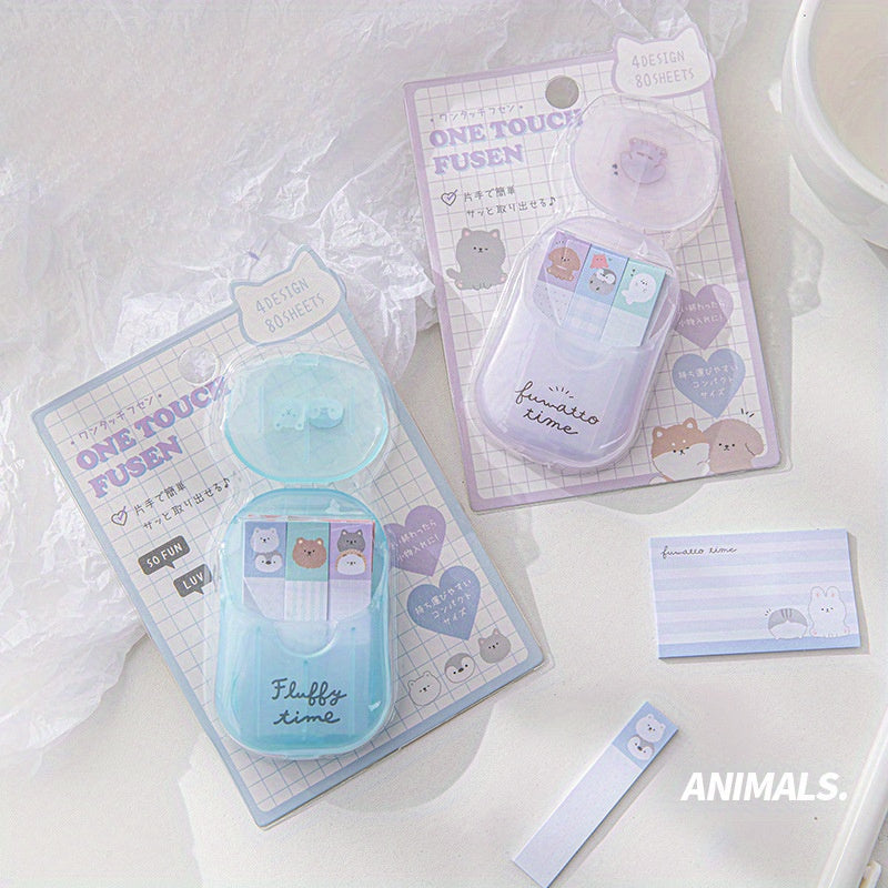 Cartoon Mini Portable Index Notes Sticky Set