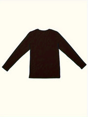 Bee Print Lounge Top Long Sleeve Crew Neck Women's Sleepwear