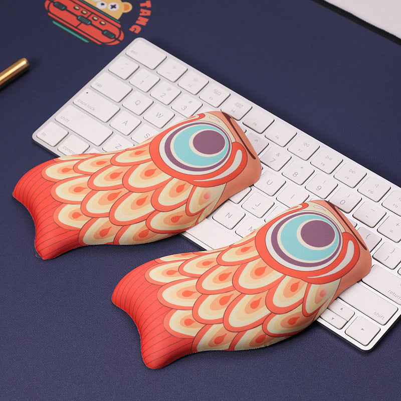 Good Luck Koi Silicone Wrist Rest Fish Pattern Hand Rest Office