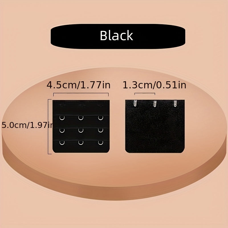 6pcs Solid Bra Extenders Elastic Bra Band Women's Lingerie Accessories