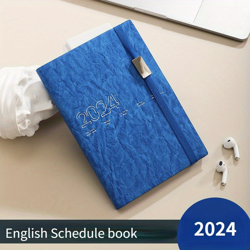312pg A5 English Schedule Book PU Notebook 365 Daily Planner