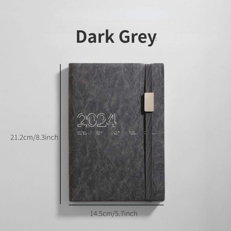312pg A5 English Schedule Book PU Notebook 365 Daily Planner