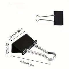 10pcs Metal Binder Clips 19mm 25mm 32mm Office Supplies Binding Clips