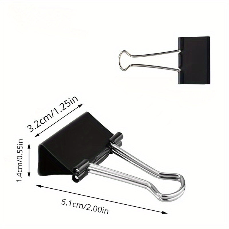 10pcs Metal Binder Clips 19mm 25mm 32mm Office Supplies Binding Clips