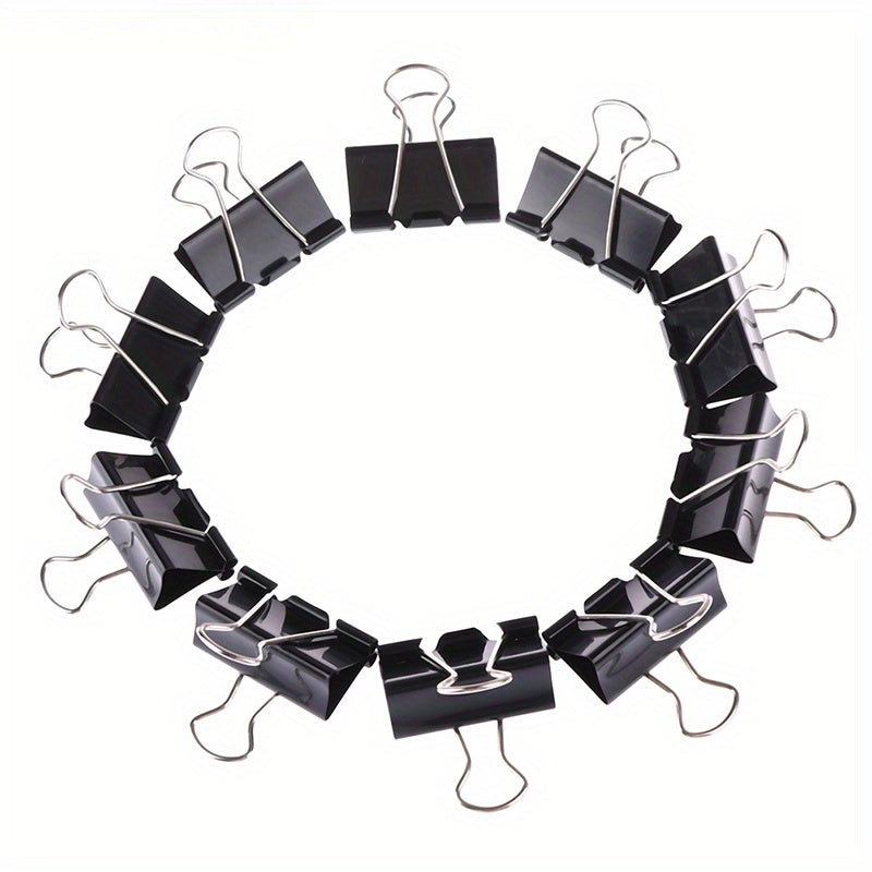 10pcs Metal Binder Clips 19mm 25mm 32mm Office Supplies Binding Clips