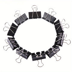 10pcs Metal Binder Clips 19mm 25mm 32mm Office Supplies Binding Clips