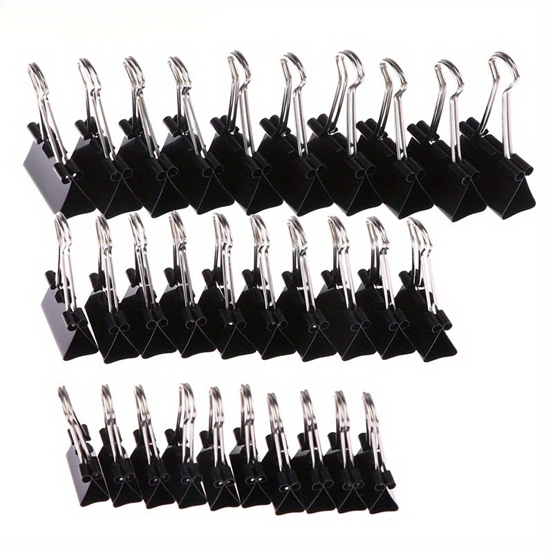 10pcs Metal Binder Clips 19mm 25mm 32mm Office Supplies Binding Clips