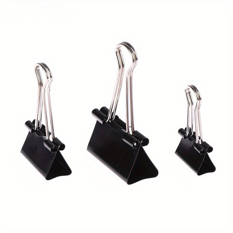 10pcs Metal Binder Clips 19mm 25mm 32mm Office Supplies Binding Clips