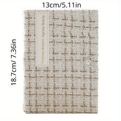 Small Fragrance Girl Strap Travel Journal Checkered Notebook