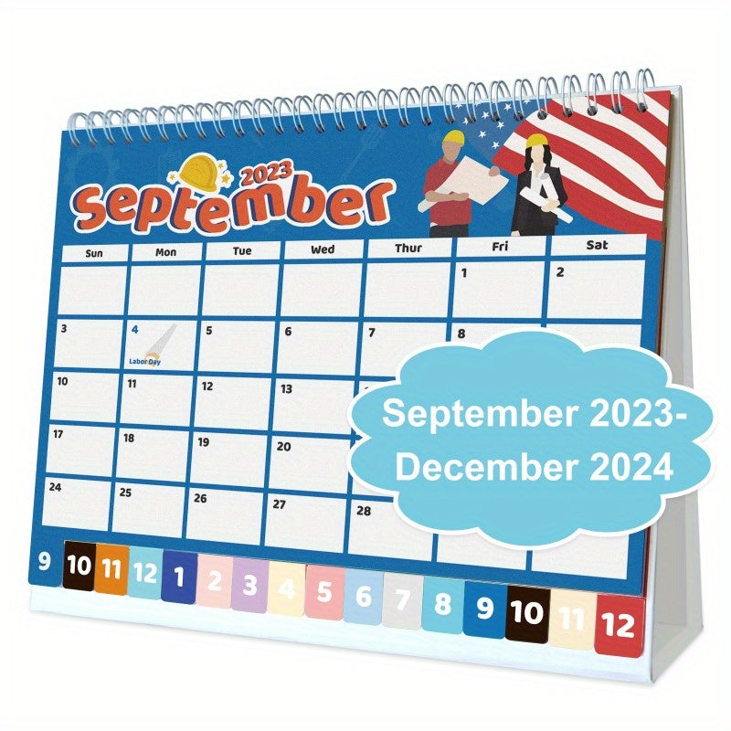 Small Desk Calendar Standing Decor Desktop Schedule Calendar