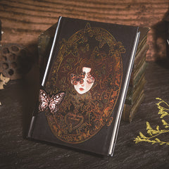 Vintage Gothic Style Illustration Journal with Bronzing Girlish Design