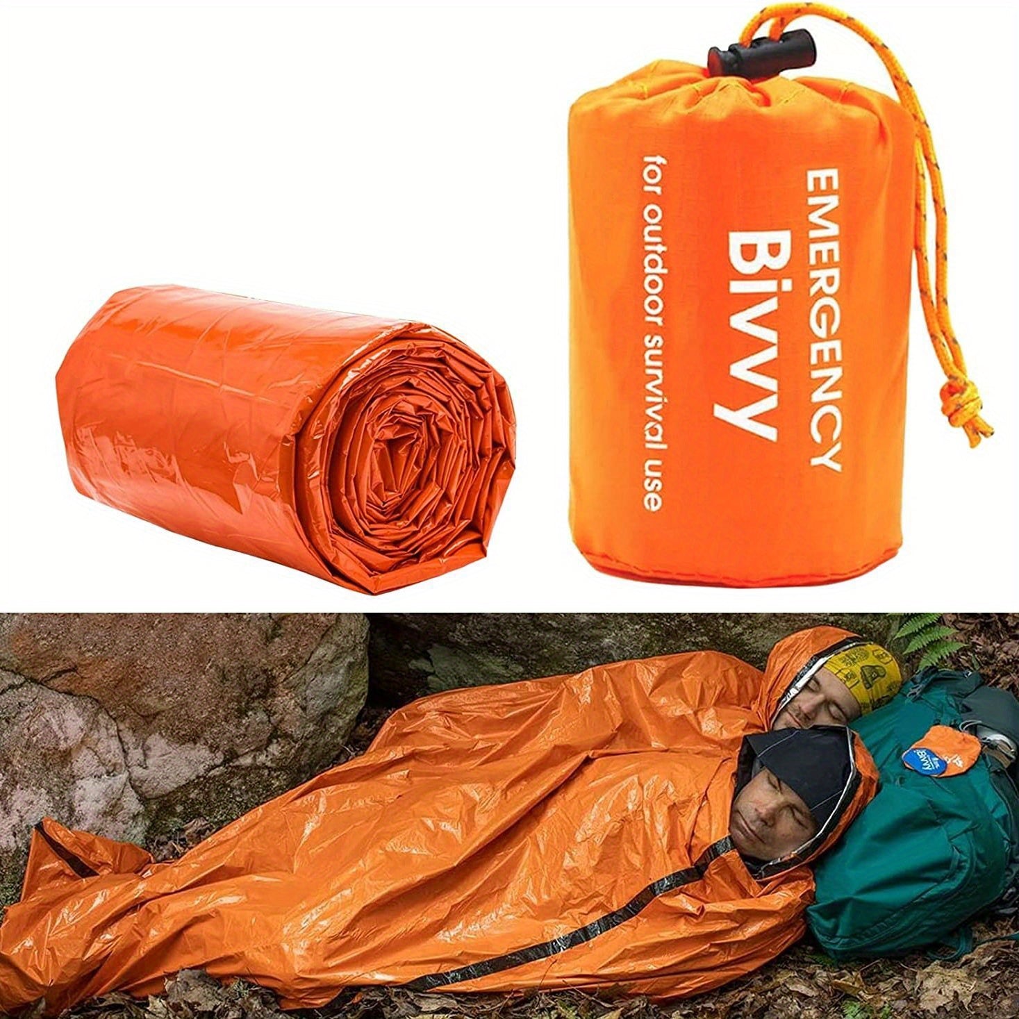 Emergency Sleeping Bag Survival Bivy Sack for Outdoor Camping