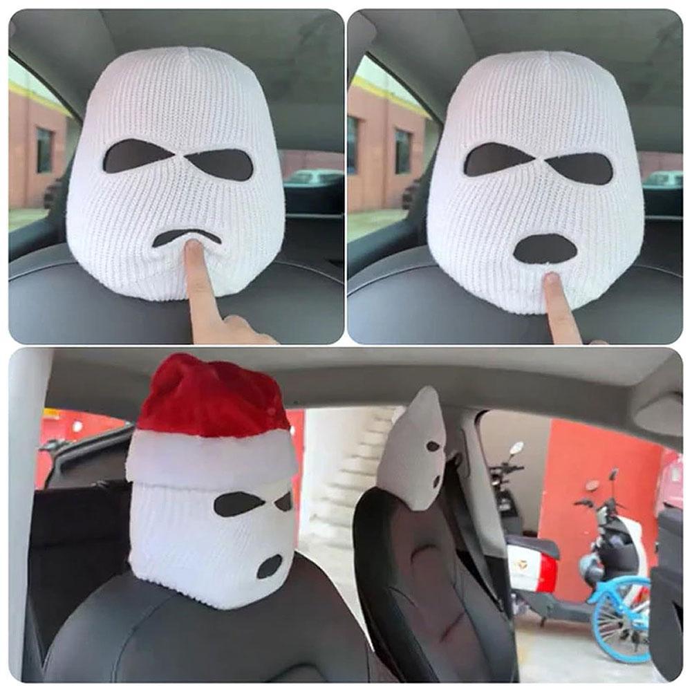 Funny Hat Car Seat Headrest Cover Christmas Decor
