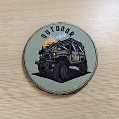 6pcs Offroad Embroidered Hook And Loop Patch For Backpacks Hats Jackets Clothes