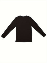 Thanksgiving Print Lounge Top Long Sleeve Crew Neck Women's Loungewear