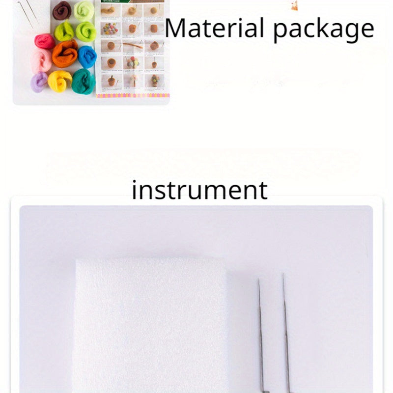 Needle Felting Kit For Beginner Art Craft DIY Material Package Pendant Gift