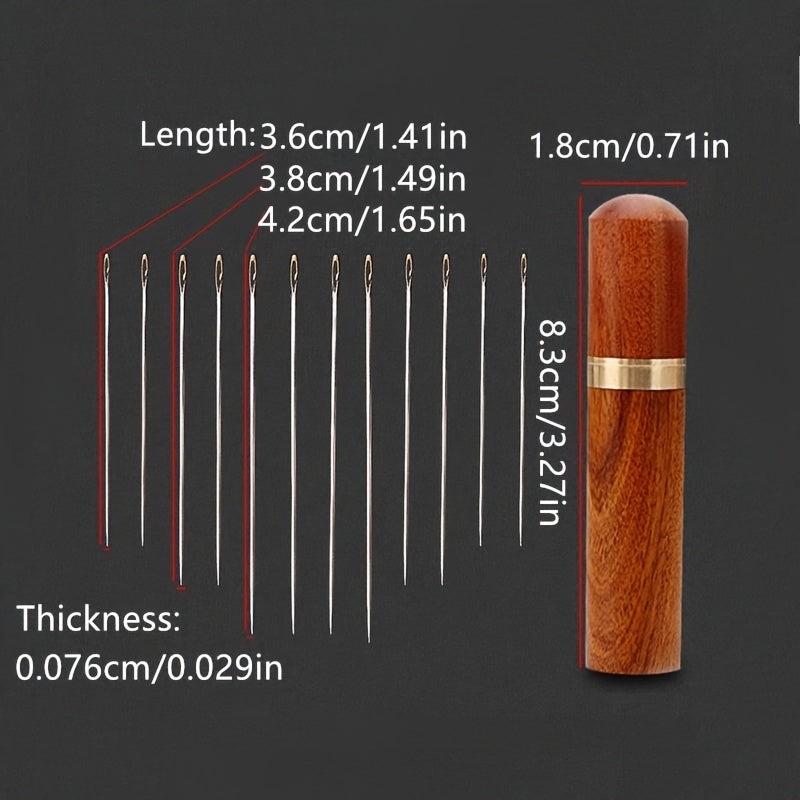 12pcs Hand Sewing Needles With Storage Box Stainless Steel Sewing Needles