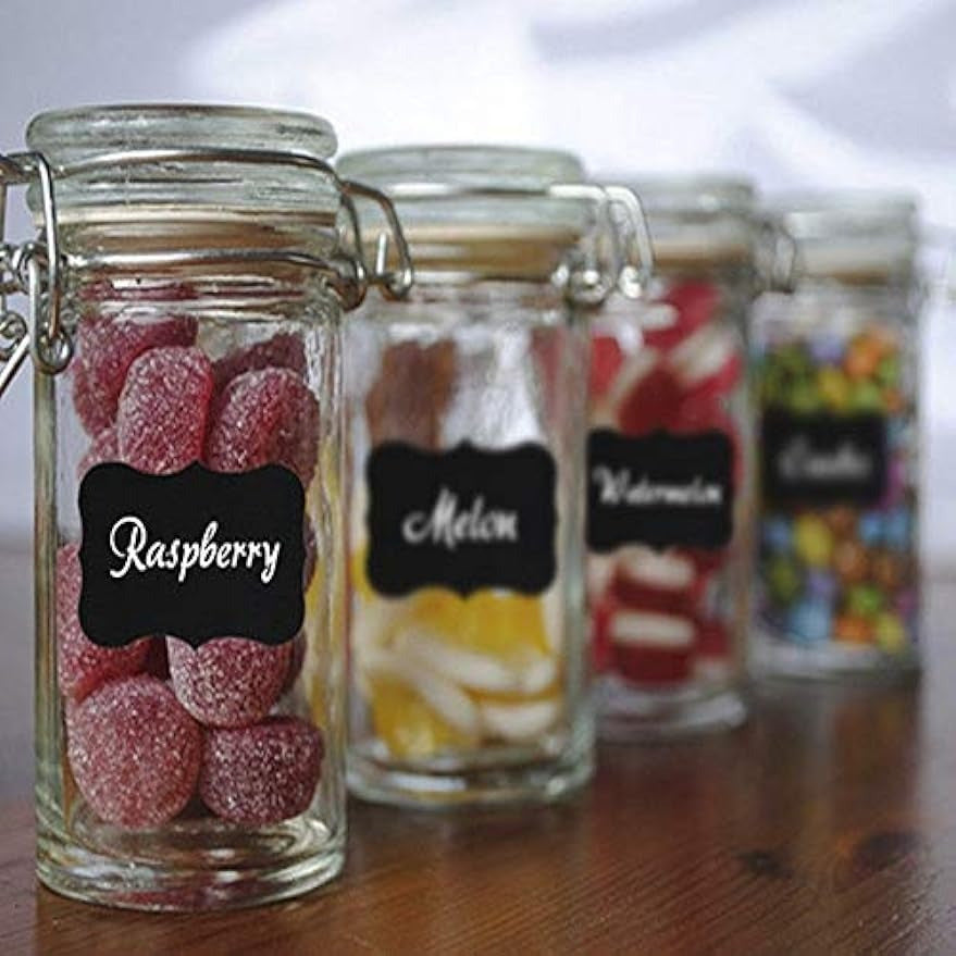 96pcs Chalkboard Sticker Labels Reusable for Storage Jars Canisters Bottles