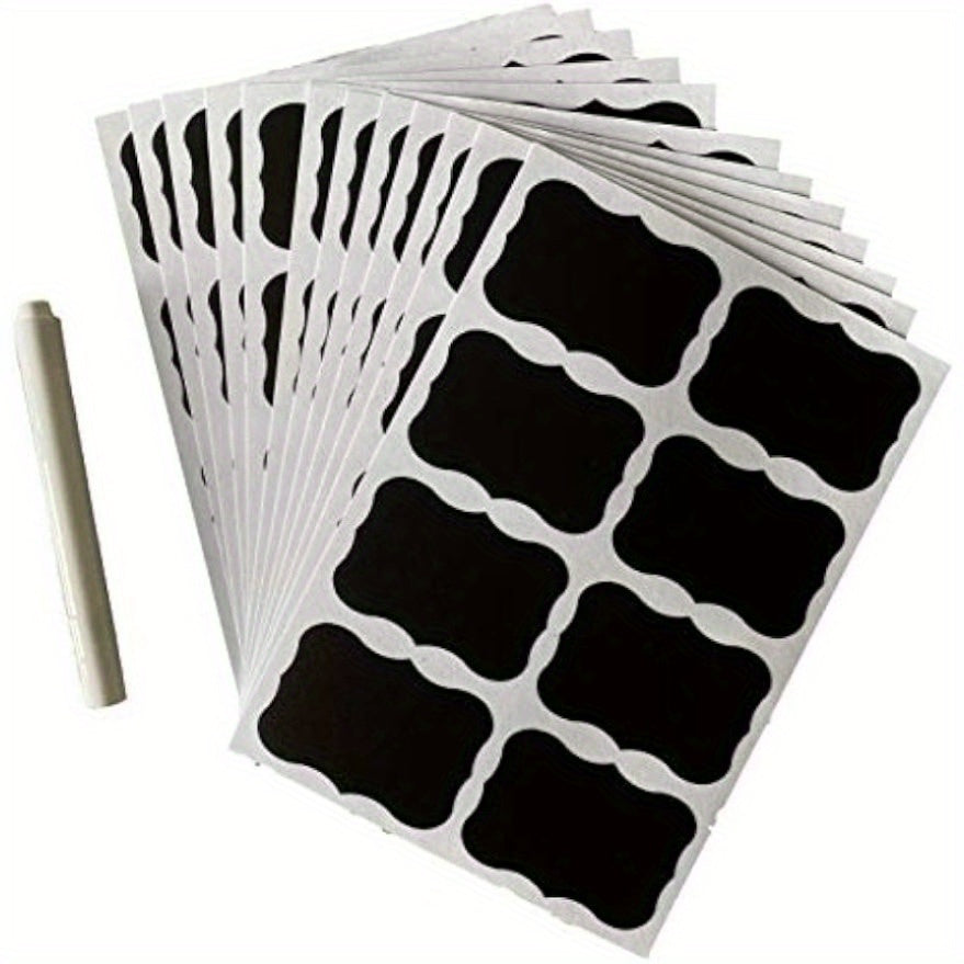 96pcs Chalkboard Sticker Labels Reusable for Storage Jars Canisters Bottles