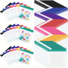 7 Colorful Plastic Pill Pouches Self Sealing Medicine Organizer Slide Lock