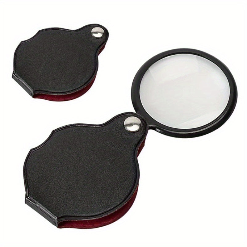 50mm Mini Leather Magnifying Glass for Easy Reading