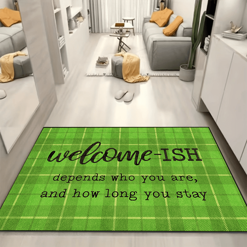 Christmas Welcome Rug Colorful Indoor Carpet Machine Washable