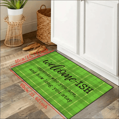 Christmas Welcome Rug Colorful Indoor Carpet Machine Washable