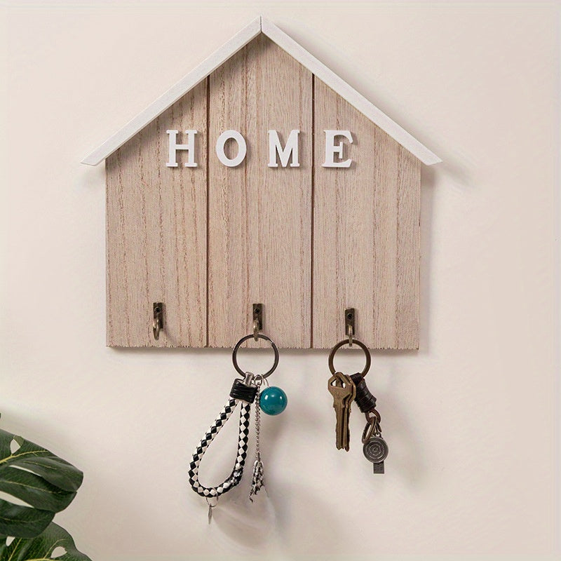 Solid Wooden Hook One Row Creative Entryway Hanging Clothes Hook