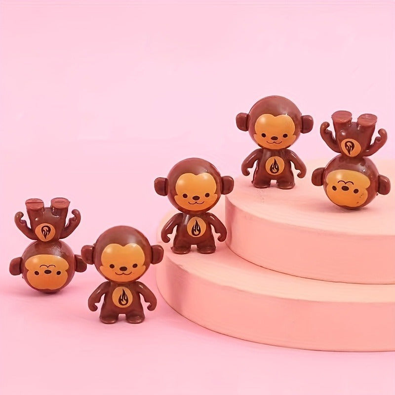 50pcs Monkey Tumbler Toys Reversing Rotating Mini Toy for Kids