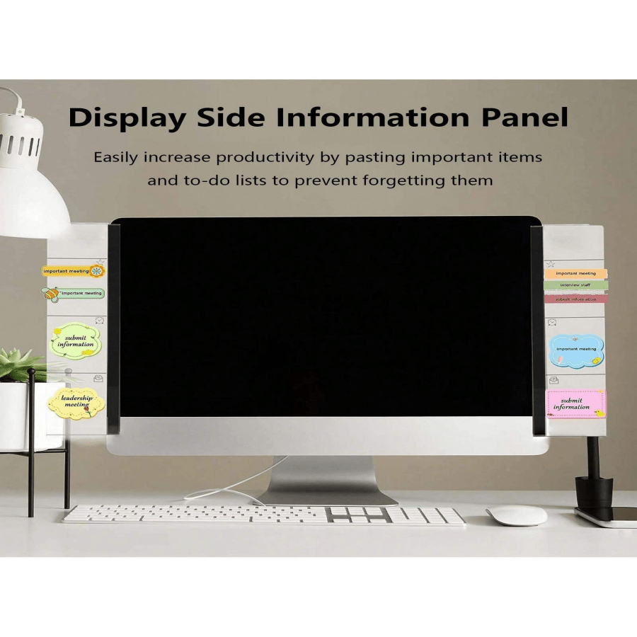 2pcs Office Desk Accessories Monitor Memo Board Sticky Note Holder