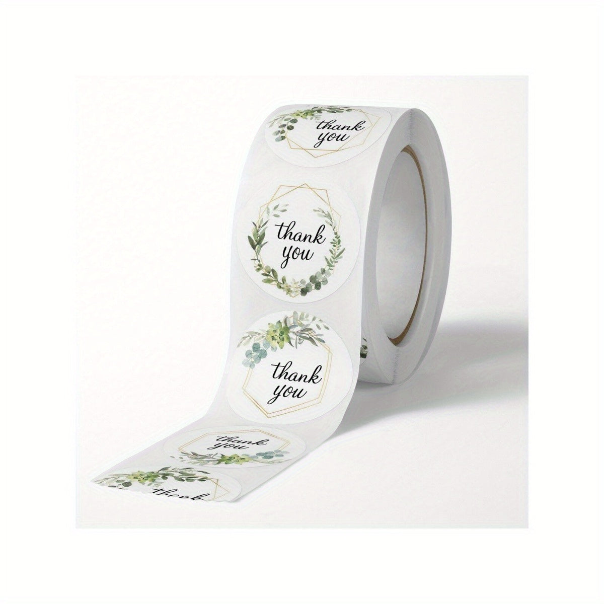 500pcs Round Flower Thank You Stickers for Party & Wedding Decor