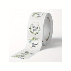 500pcs Round Flower Thank You Stickers for Party & Wedding Decor