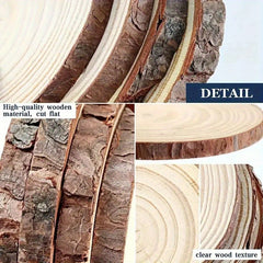 10pcs Natural Wood Chips Rounds for Coasters Wedding Decorations