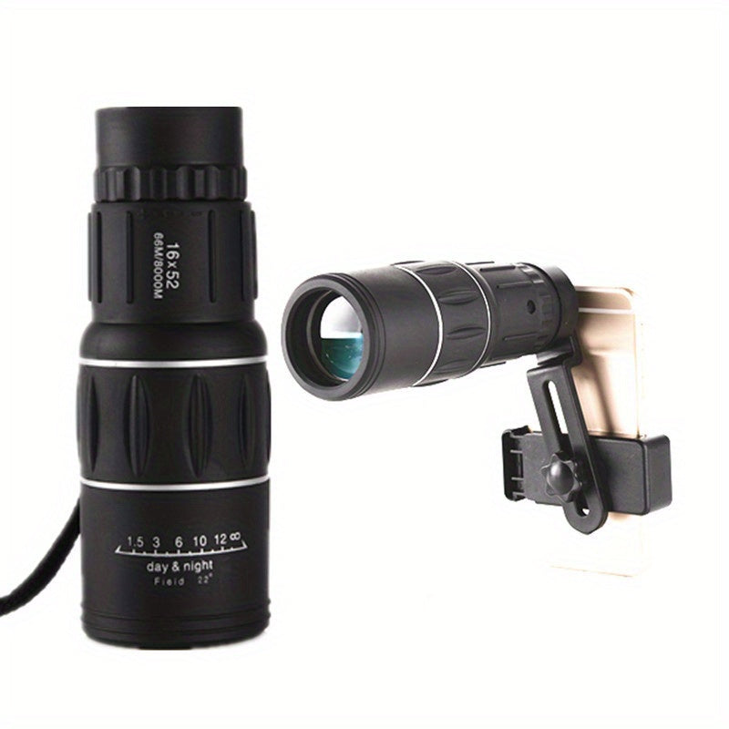 16X52 Monocular Telescope for Bird Watching Camping Travel