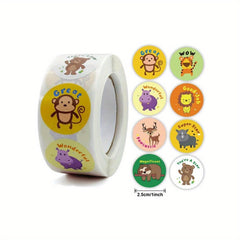 500pcs Round Incentive Stickers - Motivational Positive Words Stickers