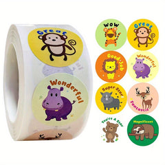 500pcs Round Incentive Stickers - Motivational Positive Words Stickers