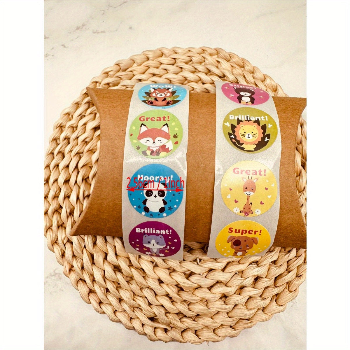 500pcs Round Incentive Stickers - Motivational Positive Words Stickers