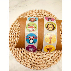 500pcs Round Incentive Stickers - Motivational Positive Words Stickers