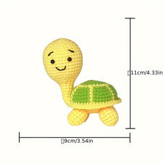 Crochet Material Package Doll Weaving DIY Wool Standing Turtle Pendant