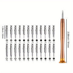 25 In 1 Screwdriver Tool Set Portable Repair Tool with Storage Bag